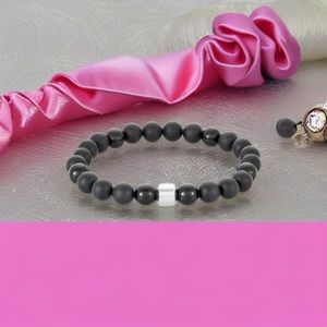 ADORNIA Onyx Beaded Bracelet